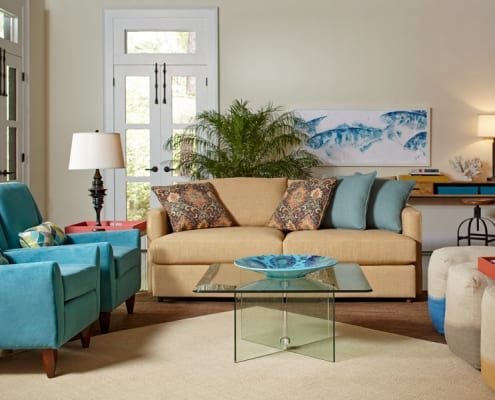 Sander Living Room with Glass On Glass